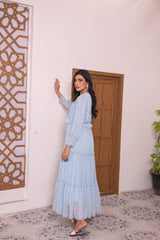 Western dress Light Blue