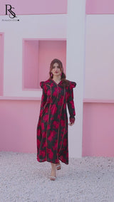 Western dress Black & Red
